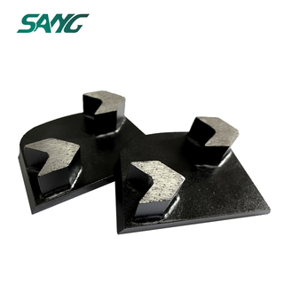 blocchetto diamantato per pavimenti in cemento superabrasivo segmento di macinazione a doppia freccia per macchina lavina edco